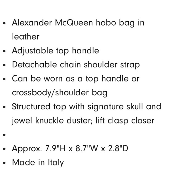 Alexander McQueen Hobo knuckle Bag - Picture 12 of 13